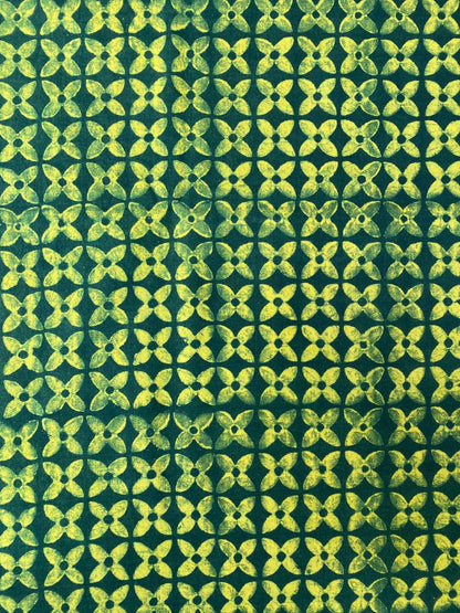 Green Akola HandBlock Printed Cotton Fabric