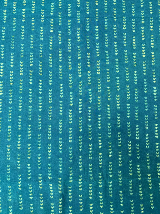 Green Akola HandBlock Printed Cotton Fabric