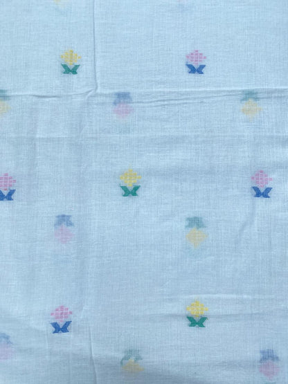 Off White Butta Jamdani Cotton Fabric