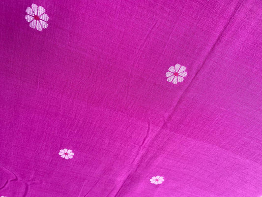 Pink Butti Handloom Cotton Jamdani Fabric
