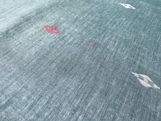 Gray Small Butti Handloom Cotton Jamdani Fabric