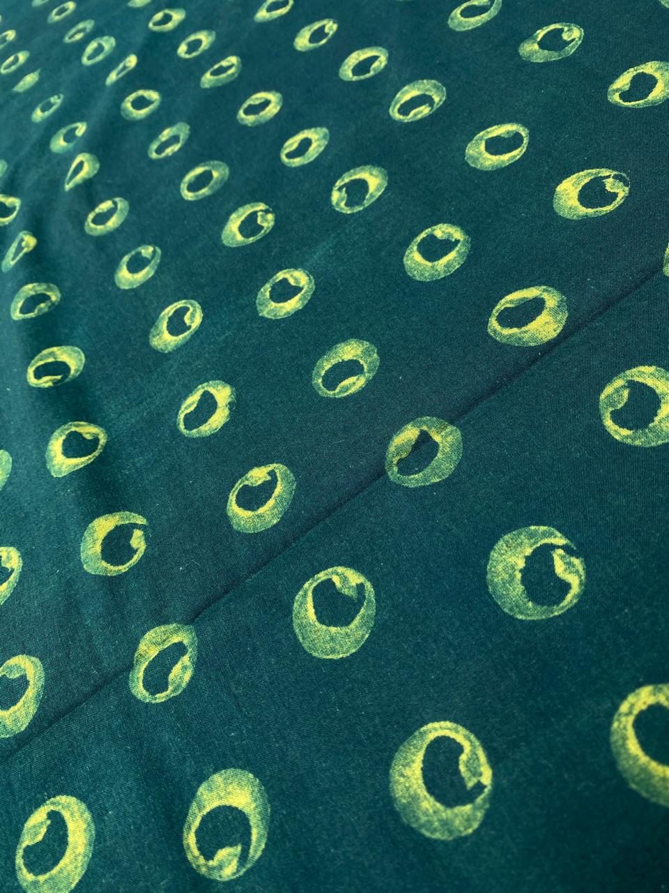 Green Akola HandBlock Printed Cotton Fabric