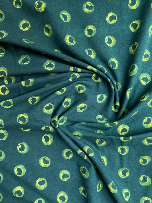 Green Akola HandBlock Printed Cotton Fabric