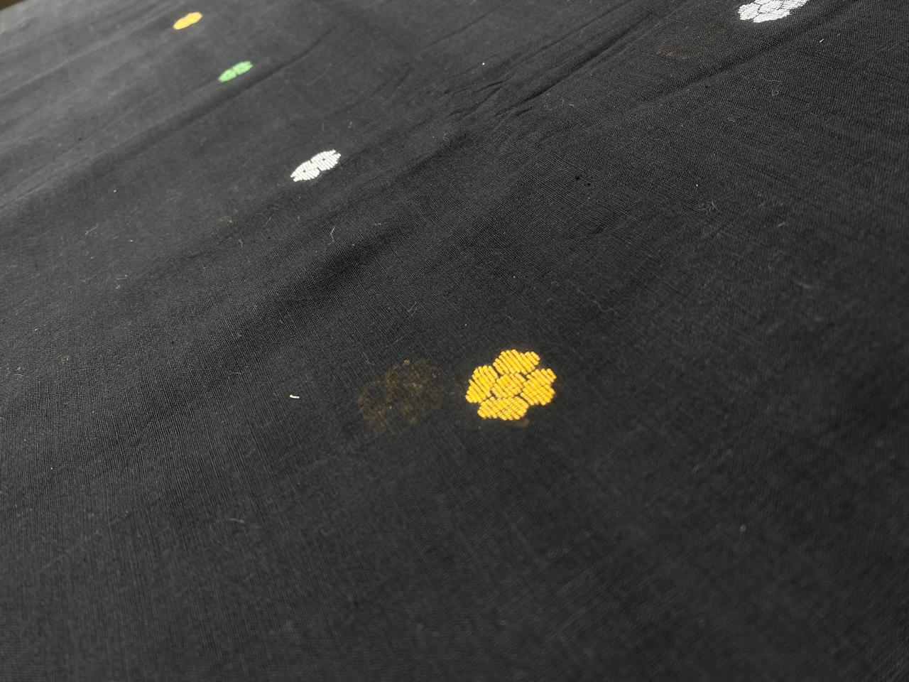 Black Butta Jamdani Cotton Fabric
