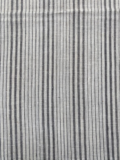 Beige Natural Dye Black LIne Kala Cotton Fabric