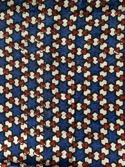 Modal Silk Ajrakh Fabric