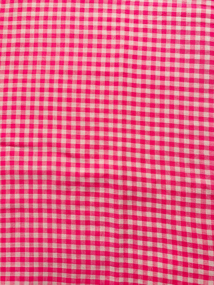 PINK AND WHITE HANDLOOM COTTON FABRIC