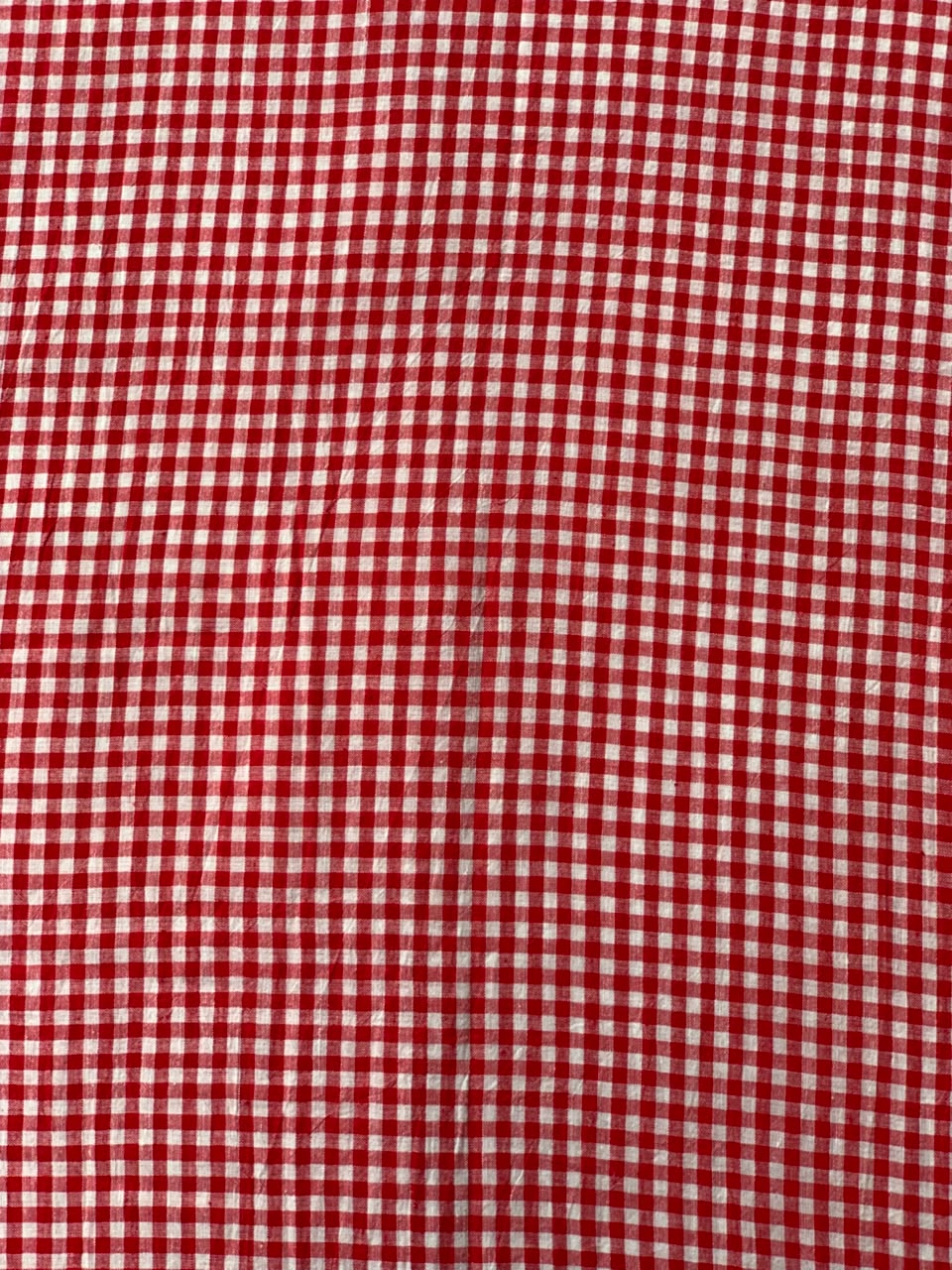 Red And White Checks Handloom Cotton Fabric