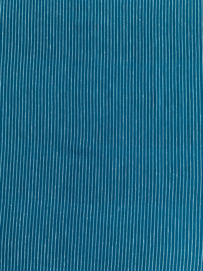 Indigo Stripe Handloom Kala Cotton Fabric