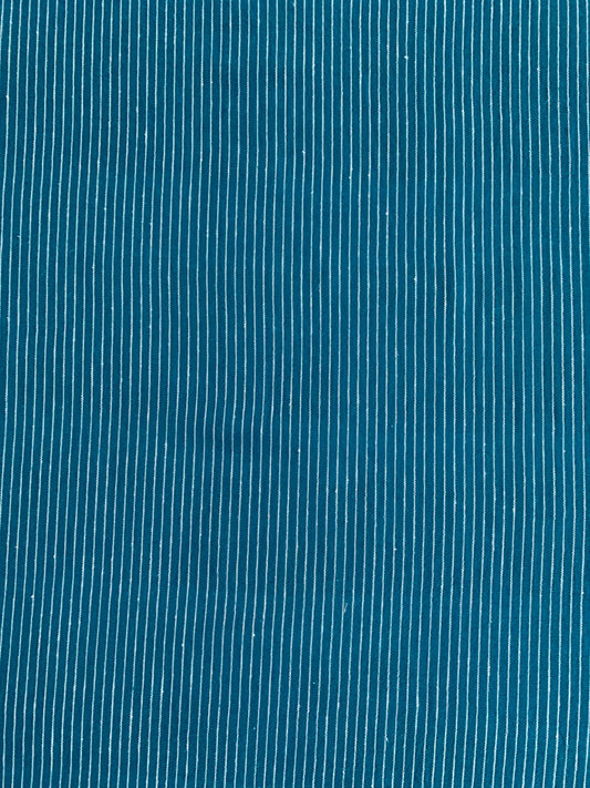 Handloom Kala Cotton Indigo Stripe Fabric