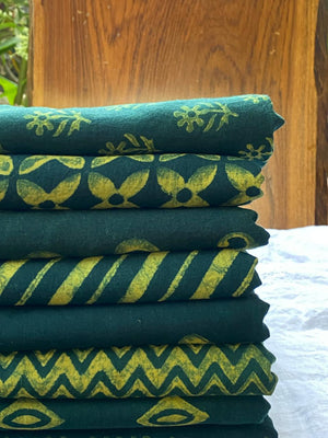 GREEN AKOLA PRINTED