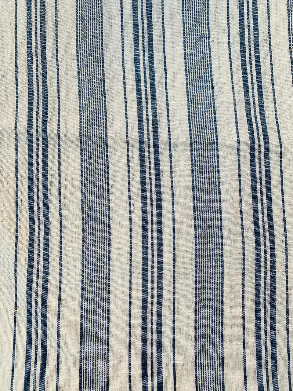 Kala Cotton Striped Handloom Natural Colour fabric