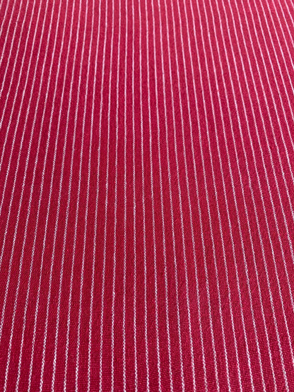Pink Stripe Handloom Kala Cotton Fabric