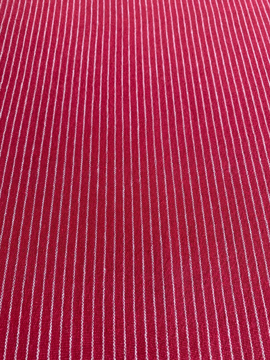 Handloom Kala Cotton Pink Stripe Fabric