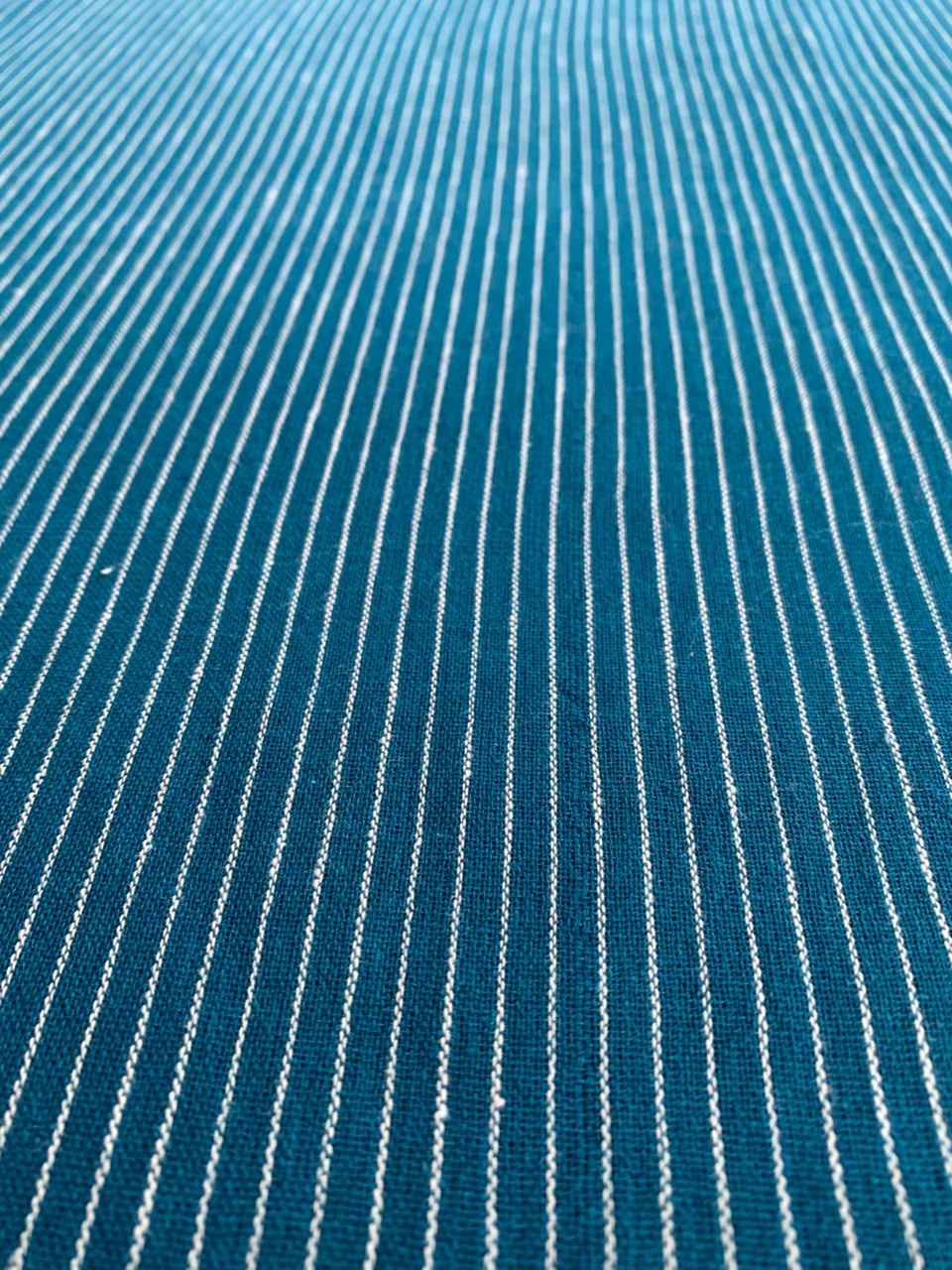 Indigo Stripe Handloom Kala Cotton Fabric